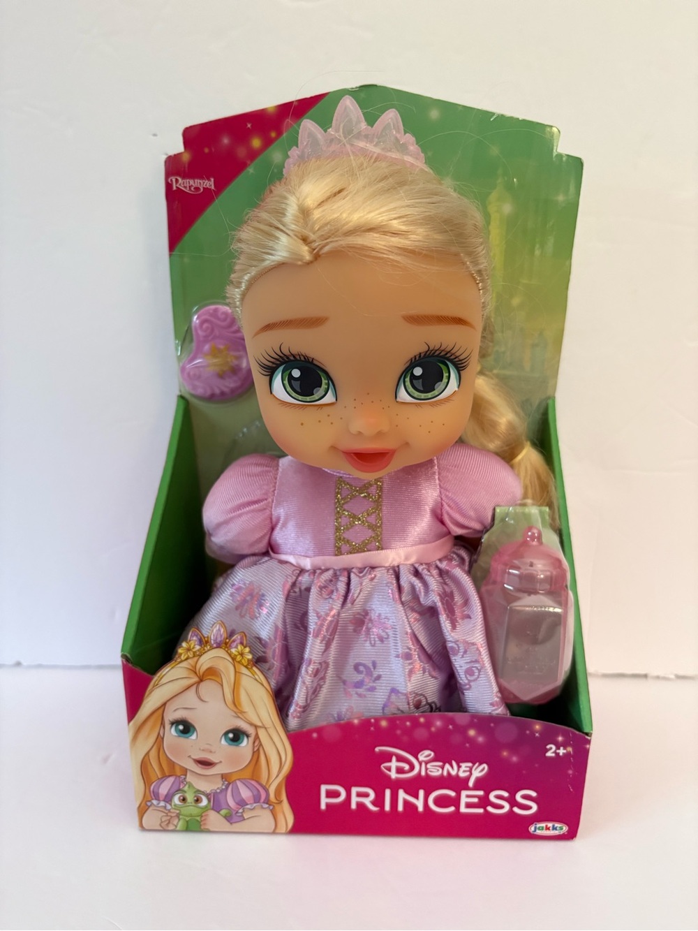 JAKKS Disney Princess Baby Rapunzel Doll Tangled with Pacifier Tiara Bottle New